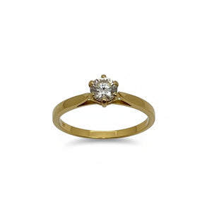 Solitaire diamant or jaune 18k - 2.33 G