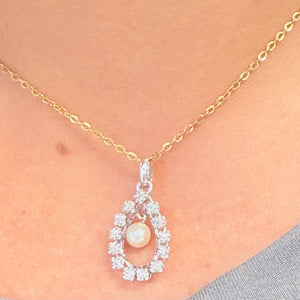 Pendentif Perle et Or Blanc 18K - 2.19G
