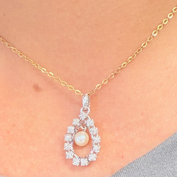 Pendentif Perle et Or Blanc 18K - 2.19G