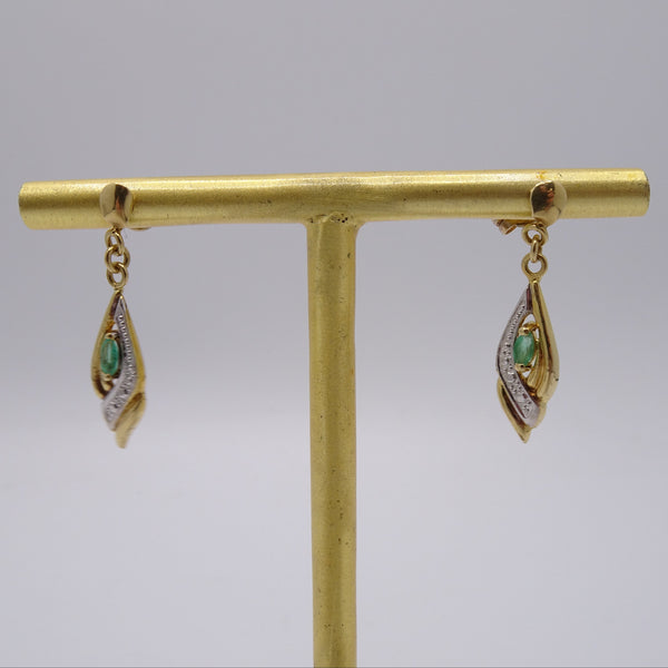 Boucles d'oreilles pendantes en Or jaune 18K - 1.37g