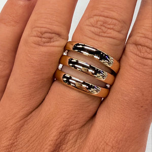 Bague en Or jaune 18K - Taille 53 - 19.48g