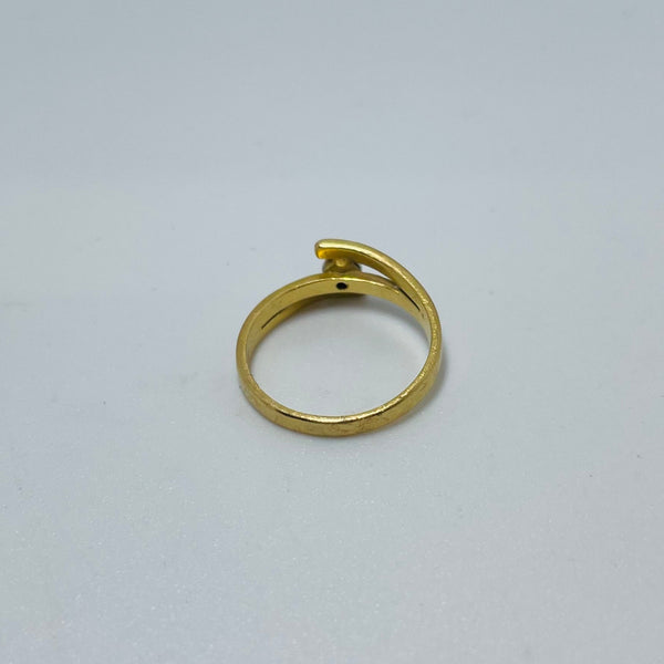 Bague Solitaire Jonc en Or 18 K - Taille 56 - 3.55 G
