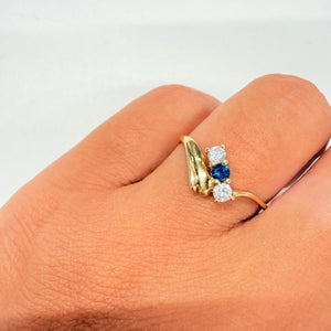 Bague en Or jaune 18k - Taille 56 - 1.19 Grs