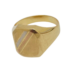 Chevalière en or jaune 18k, taille 65