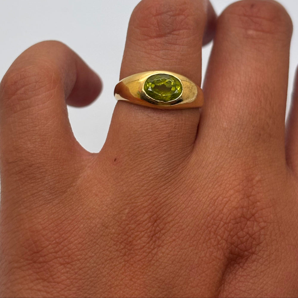 Chevalière en Or jaune 18K - taille 53