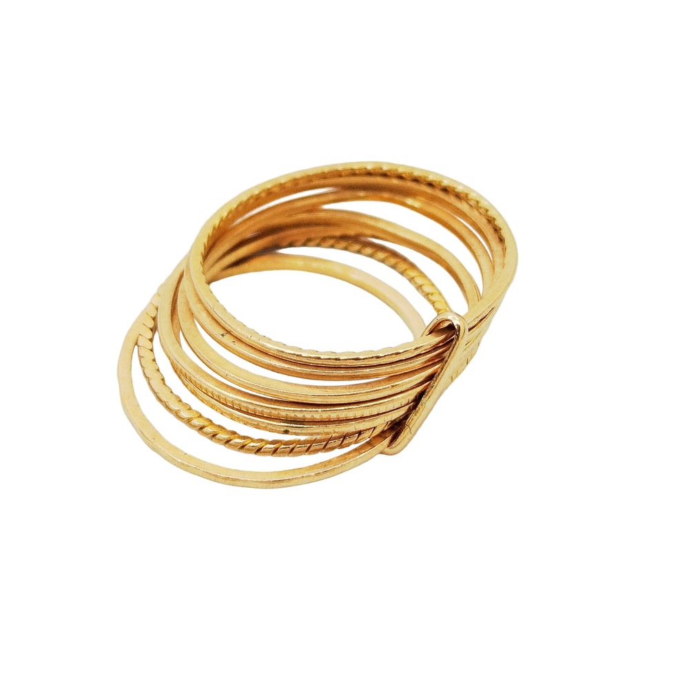 Bagues Semainier Or Jaune 18 Carats Taille 53