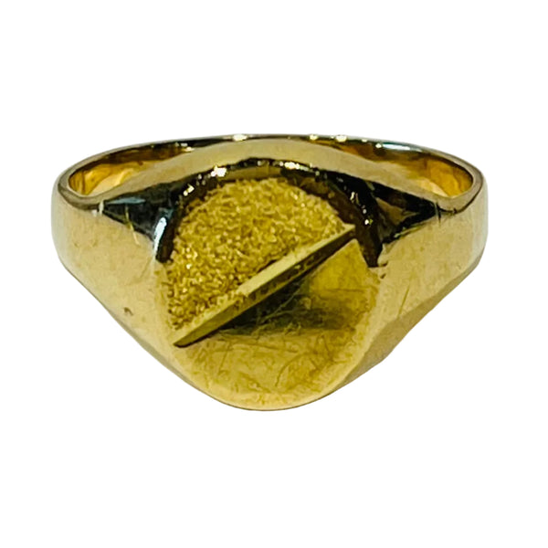 Bagues Chevalière Or Jaune 18 K - T 58 - 4.89 Grs