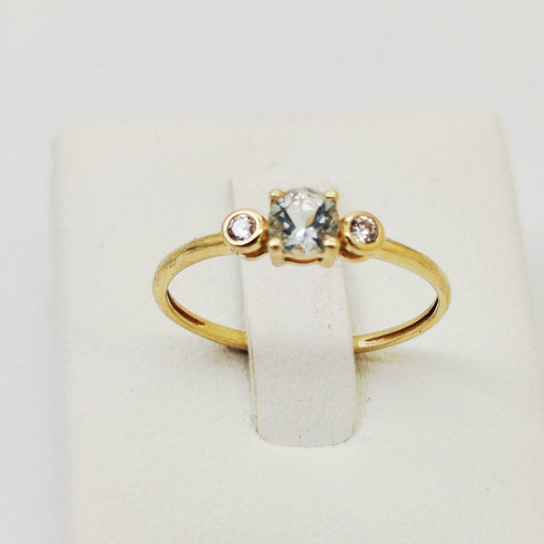 Bague Empierrée en Or Jaune 18K – Taille 52