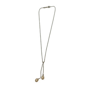 Collier Perles Forçat Or Blanc 18K