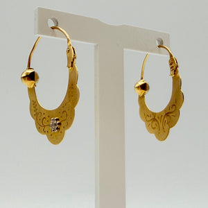 Boucles d'oreilles en Or Jaune 18K - 3.4 Grs