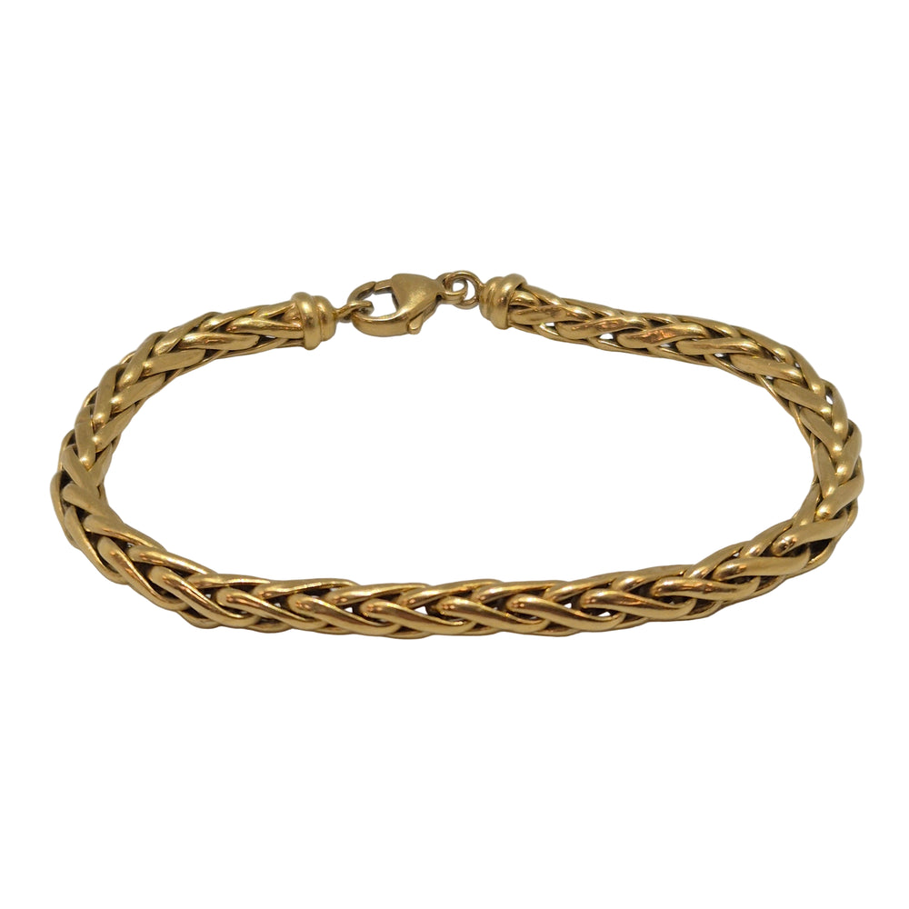 Bracelet Maillon Palmier Or Jaune 18 Carats 20cm