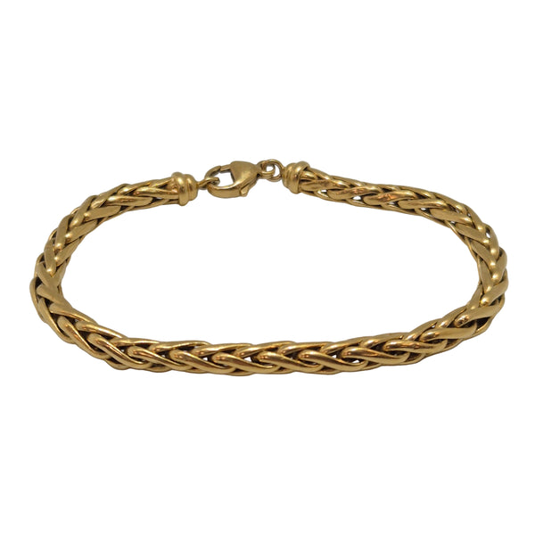 Bracelet Maillon Palmier Or Jaune 18 Carats 20cm