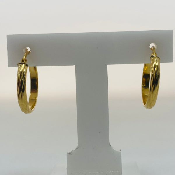 Créoles en Or Jaune 18K avec Cliquets