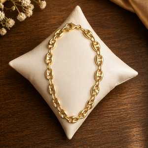 Bracelet Maillon Grain de Café Or Jaune 18k - 11.30gr