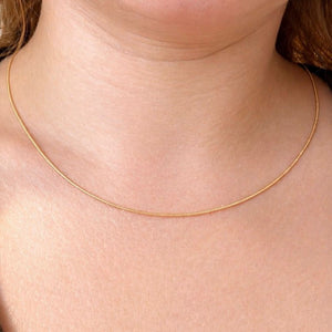 Collier serpent en or jaune 18k - 42.5cm - 4.07gr