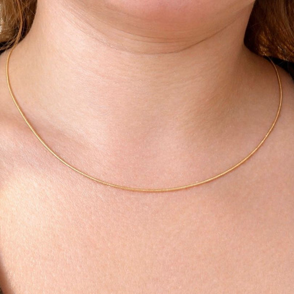 Collier serpent en or jaune 18k - 42.5cm - 4.07gr