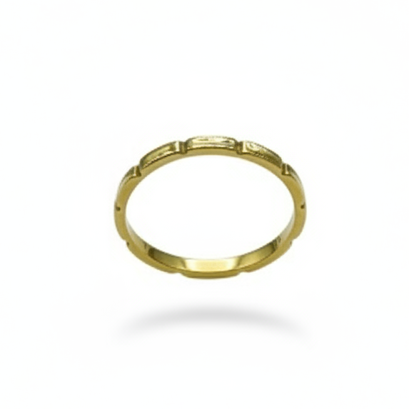 Bague en Or Jaune 18K - Taille 58 - 2.09 G