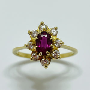 Bague Marguerite en Or Jaune 18 Carats Taille - 52 Poids-2.21 Grs