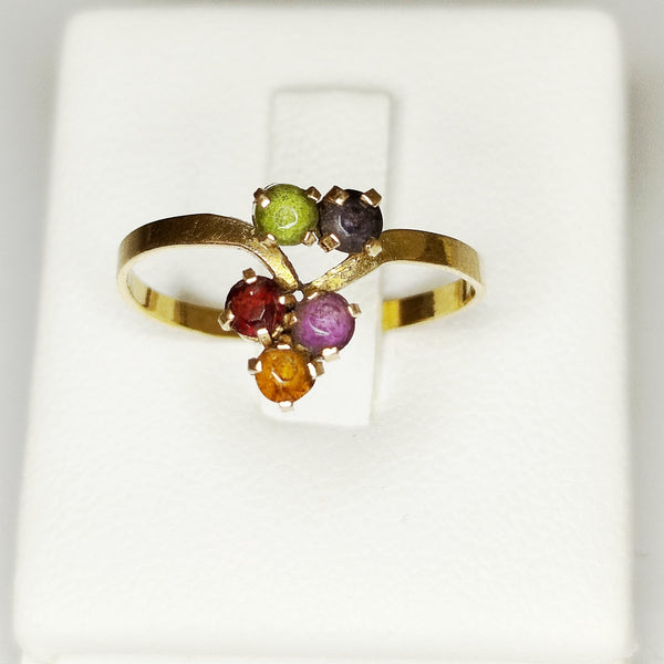 Bague en or jaune 18 carats – Oxyde de zirconium – T 53