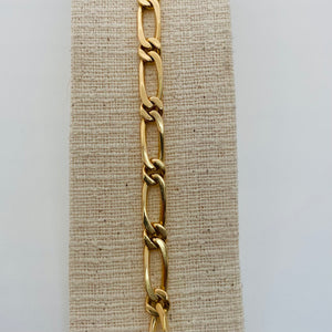 Bracelet en Or Jaune 18 K – Maille Cheval, 19,5 cm