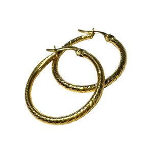 Paire de créoles en or jaune 18 K - 1.93 G