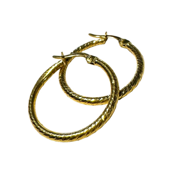Paire de créoles en or jaune 18 K - 1.93 G