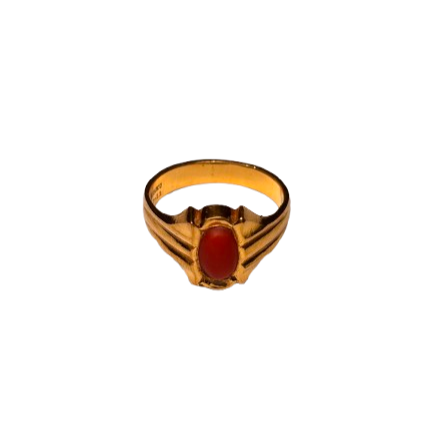Bague Chevalière en Or Jaune 22K Taille-55