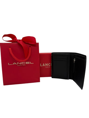 Portefeuille Lancel Noir en Bon État avec Accessoires - 12.50cm