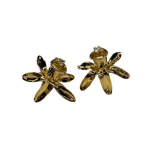 Boucles d'oreilles en or jaune 18k avec