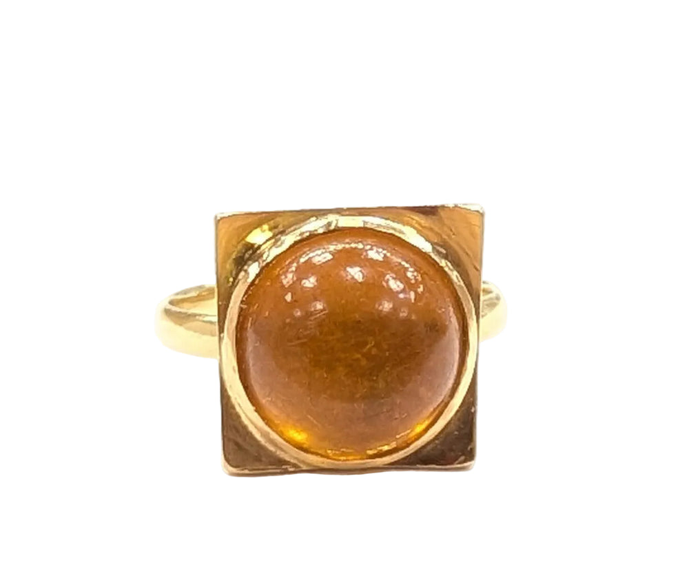 Bague en Or Jaune 18K - Taille 48 - 3.96 Grs