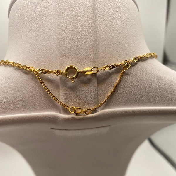 Collier Ras du Cou en Or Jaune 18K - 4.44g