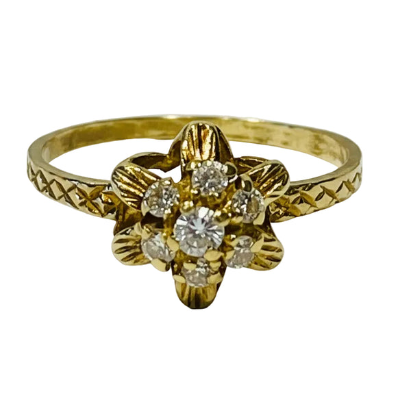 Bague en or jaune 18 K - Taille 56 - 2.68 G