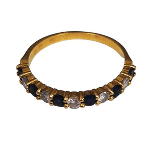 Bague demi tour en Or jaune 18K - Taille 53