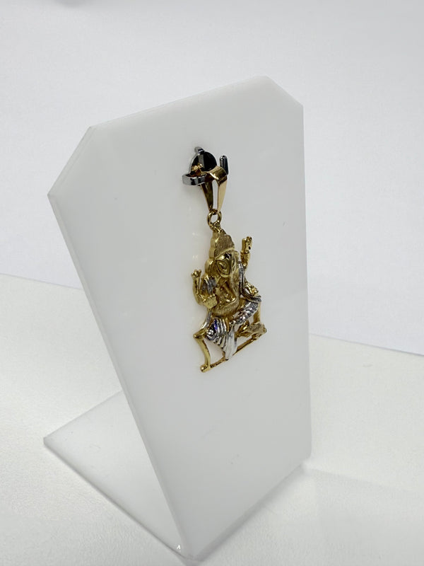 Pendentif Ganesh en Or jaune et blanc 18k