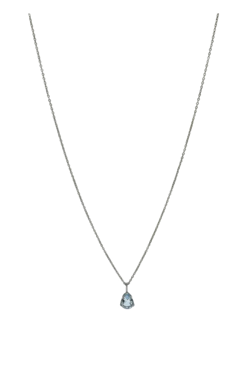 Collier maille Forçat en Or Blanc - 2.90 Grs - 47 Cm