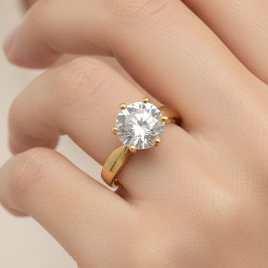 Bague Solitaire Or Jaune 750/1000 (18 Carats)