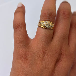 Bague en or jaune 18K Taille-52