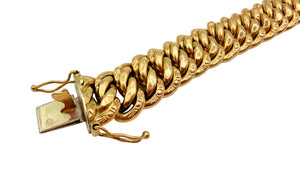 Bracelet Or Jaune 18 Carats Americaine Maille