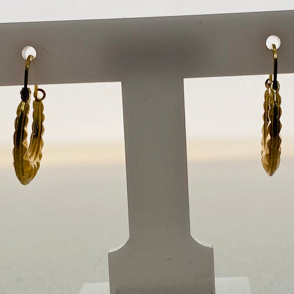 Boucles d'oreilles Créoles en Or Jaune 18K