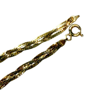 Collier Princesse Tressé en Or Jaune 18k - 8.96 G