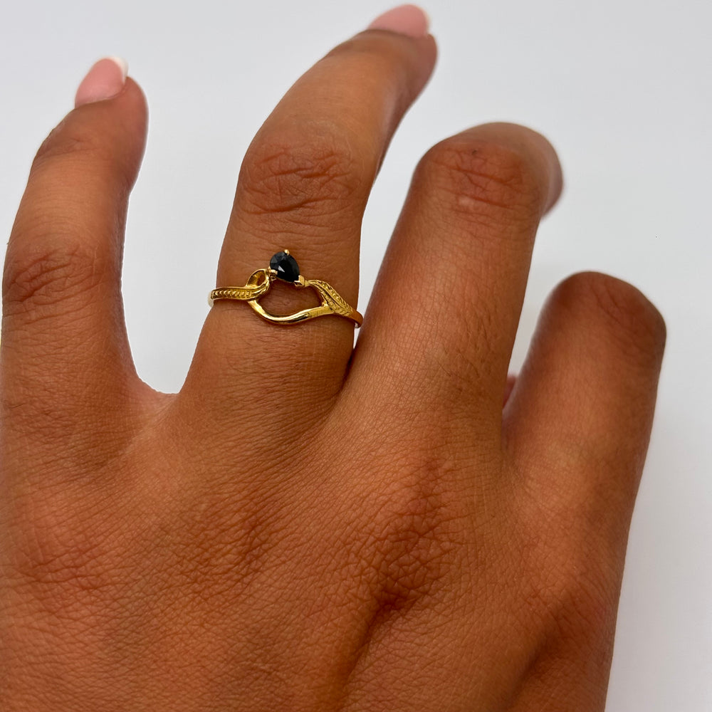 Bague Saphir Or Jaune 18 Carats Taille 53