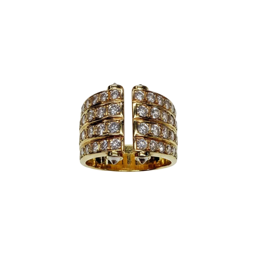 Bague en Or Jaune 18k - 8.78 G - Taille : 54