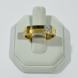 Chevalière en or jaune et rose 18 K - Taille 62 - 4.56 G