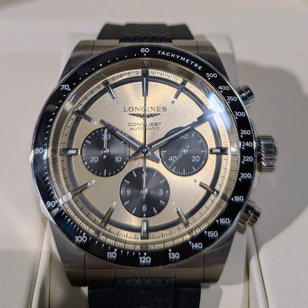 Montre Longines Conquest Chronograph, L3.835.4.32.9 - 2024 Très Bon Etat