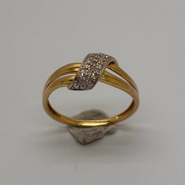 Bague en Or jaune 18K - Taille 52.5