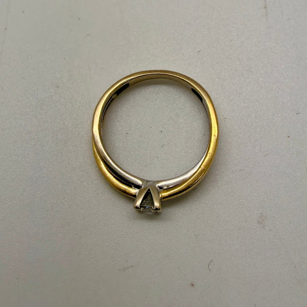 Bagues Or Jaune et Blanc 18 Carats Taille -51