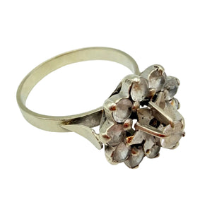 Bague en Or Blanc Tête d'Aigle avec Oxyde de Zirconium 18K