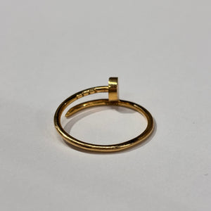 Bague demi tour en or jaune 18K Taille-60