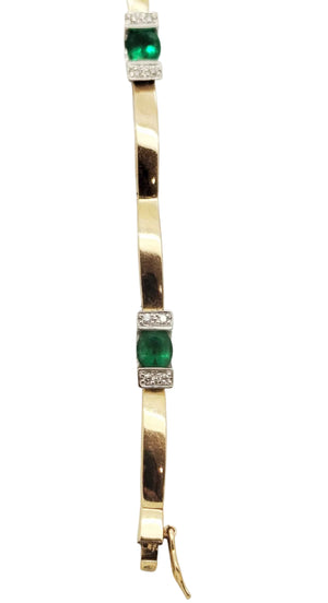 Bracelet Jonc Fantaisie Or Jaune Diamant 18K -  11.22Grs