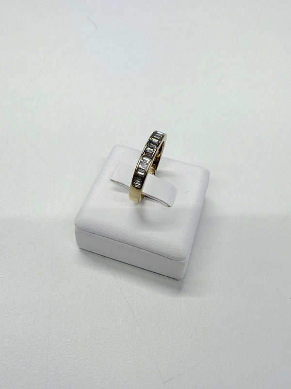 Bague en Or Jaune et Diamants Baguette 0.50 Carats
